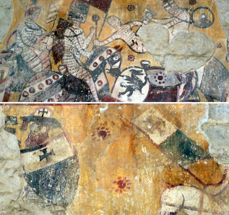 фрески церкви тамплиеров Сан-Бевиньате