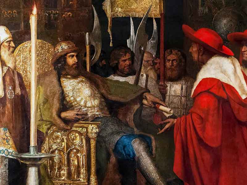 Александр Невский принимает посланников папы Иннокентия IV